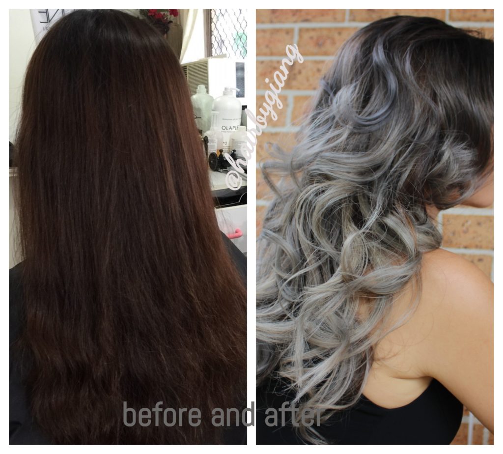 balayage before and after