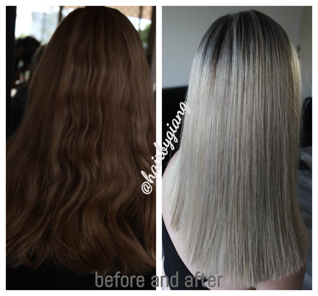 blonde before and after
